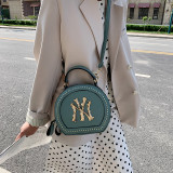 Women Crossbody Round Circle Shaped Solid Color Handbags