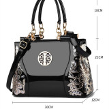 Women Crossbody Embroidery Sequins Leather Luxury Large Tote Bags
