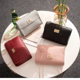 Women Shoulder Bags Crossbody Solid Color Chain Square Handbags