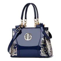 Women Crossbody Embroidery Sequins Leather Luxury Large Tote Bags