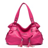Women Shoulder Bags Soft Leather Pendant Large Tote Handbags