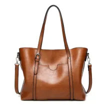 Women Crossbody Bags Retro PU Large Capacity Tote Handbags