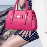 Women Solid Color Bowknot Handbag Crossbody Large Tote Bags