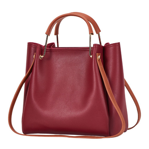 Women Shoulder Bags Solid Color Bucket Large Tote Bags