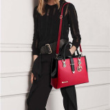 Women Color Matching Handbag Shoulder Cross Body Heart Shaped Pendant Fashion Bags