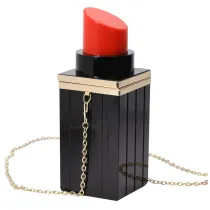 Women Crossbody Lipstick Shaped Handbag