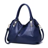 Women Solid Color Handbag Crossbody PU Large Tote Bags