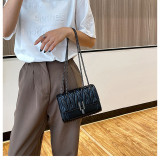 Women Crossbody Lattice Solid Color Square Handbags