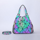 Women Crossebody Shoulder Bags Luminous Holographic Geometric Large Tote Handbags