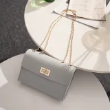 Women Shoulder Bags Crossbody Solid Color Chain Square Handbags