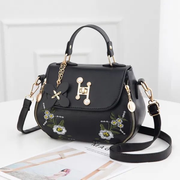 Women Crossbody Embroidered Square Handbags