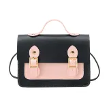 Women Crossbody Color Block PU Square Handbags