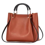 Women Shoulder Bags Solid Color Bucket Large Tote Bags