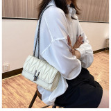 Women Crossbody Lattice Solid Color Square Handbags