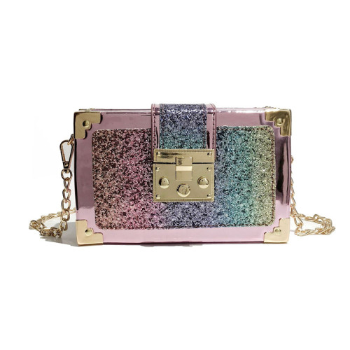 Women Crossbody Glitter Patchwork Diamond Square Handbags