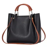 Women Shoulder Bags Solid Color Bucket Large Tote Bags