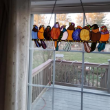 Multicolor Birds Stained Glass Hanging Pendant Home Decoration Creative Gifts