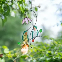 Hummingbird Stained Glass Windows Hanging Home Decoration Creative Gifts