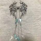 Angel Wing Wind Chime Stained Glass Tassels Hanging Pendant Home Decoration Creative Gifts