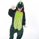 Kids Green Dinosaur Onesie Kigurumi Pajamas Kids Animal Costumes for Unisex Children