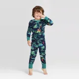 Jurassic Dinosaurs Santa Claus Christmas Family Matching Sleepwear Pajamas Sets With Dog Cloth