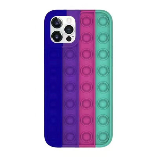Pop It Fidget Toys Color Matching Soft Silicone iPhone Case For iPhone 12 11 Pro Max 12