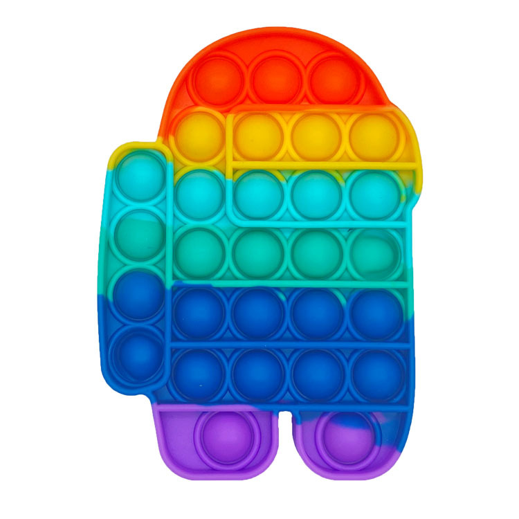 Rainbow Among us Pop It Fidget Toy Push Pop Bubble Sensory Fidget Toy Promotion Gift