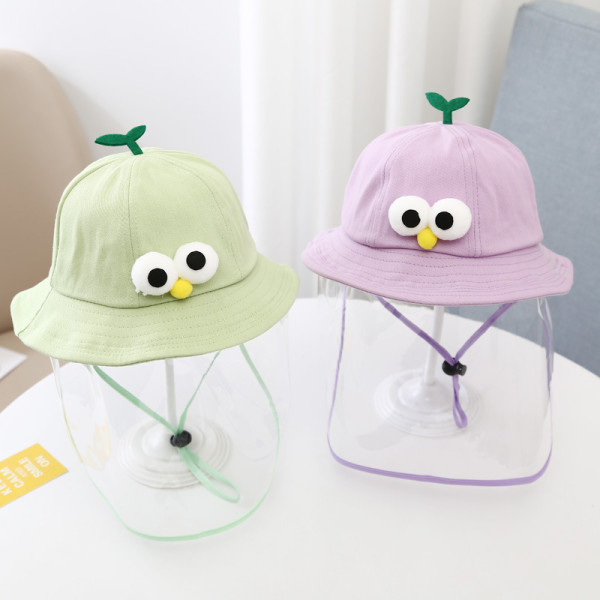 Kids Dustproof Anti Spitting Protective Cute Design Shield Bucket Hat