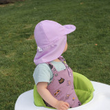 Kids Baby Breathable Mesh Outdoor Flap Sunhat Face Cap