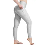Women High Waist Tiktok Butt Slim-Fitting Pocket Seamless Yoga Leggings Breathable Workout Fitness Pants