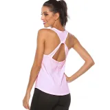 Women Loose Sexy Hollowed-Out Cross Back Exercise Yoga Activewear Workout Vest Tank Tops