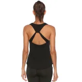 Women Loose Sexy Hollowed-Out Cross Back Exercise Yoga Activewear Workout Vest Tank Tops