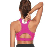 Women Hot Style Fitness Beauty Yoga Bra With Phone In Back Sport Bra