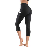 Women High Waist With Pocket Yoga Pants Tummy Control Running Workout Fitness Yoga Leggings