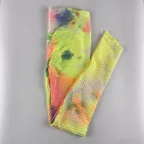 Women Tie-Dyed Bubble Yoga Leggings Slim Buttock Exercise Workout Fitness Pants