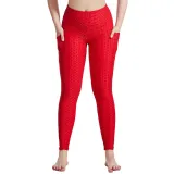 Women High Waist Tiktok Butt Slim-Fitting Pocket Seamless Yoga Leggings Breathable Workout Fitness Pants