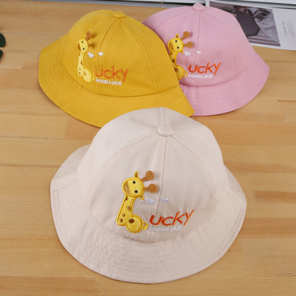 Kids Cute Giraffe Lucky Fawn Sunhat Bucket Hat