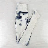 Women Tie-Dyed Bubble Yoga Leggings Slim Buttock Exercise Workout Fitness Pants