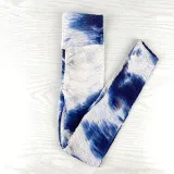 Women Tie-Dyed Bubble Yoga Leggings Slim Buttock Exercise Workout Fitness Pants