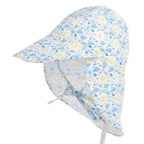 Kids Baby Breathable Mesh Prints Pattern Outdoor Flap Sunhat Face Cap