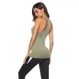 Women Workout Tank Yoga Tops Body-Building Basic Running Exercise Gym Fitness Activewear