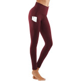 Women High Waist Fitness Yoga Leggings Design With Pockets Tight And Comfortable Suitable For Outdoor Running
