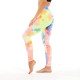 Women Jacquard Tie-Dye Yoga Leggings Slim Buttock Exercise Workout Fitness Pants