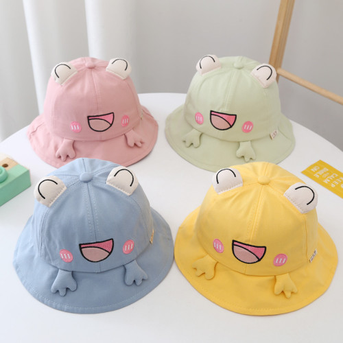 Kids Cute 3D Frog Smile Sunhat Fishman Bucket Hat Cap