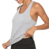 Women Loose Sexy Hollowed-Out Cross Back Exercise Yoga Activewear Workout Vest Tank Tops