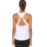 Women Loose Sexy Hollowed-Out Cross Back Exercise Yoga Activewear Workout Vest Tank Tops