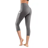 Women High Waist With Pocket Yoga Pants Tummy Control Running Workout Fitness Yoga Leggings