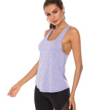 Women Stripe Style Quick-Dry Sport Vest Basic Cationic Fitness Training Yoga U Shape Collar And Off-The-Shoulder Vest