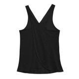 Women Sleeveless Shawl Halter Solid Color Fitness Yoga Vest Cross Back Vest