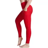 Women High Waist Tiktok Butt Slim-Fitting Pocket Seamless Yoga Leggings Breathable Workout Fitness Pants